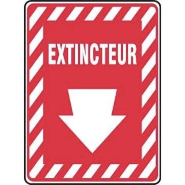 Accuform SAFETY SIGN FIRE EXTINGUISHER DOWN FRMFXG908XV FRMFXG908XV - main